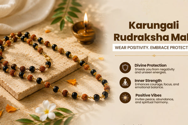 Karungali Rudraksha Mala – A Sacred Blend of Tradition, Positivity & Spiritual Elegance