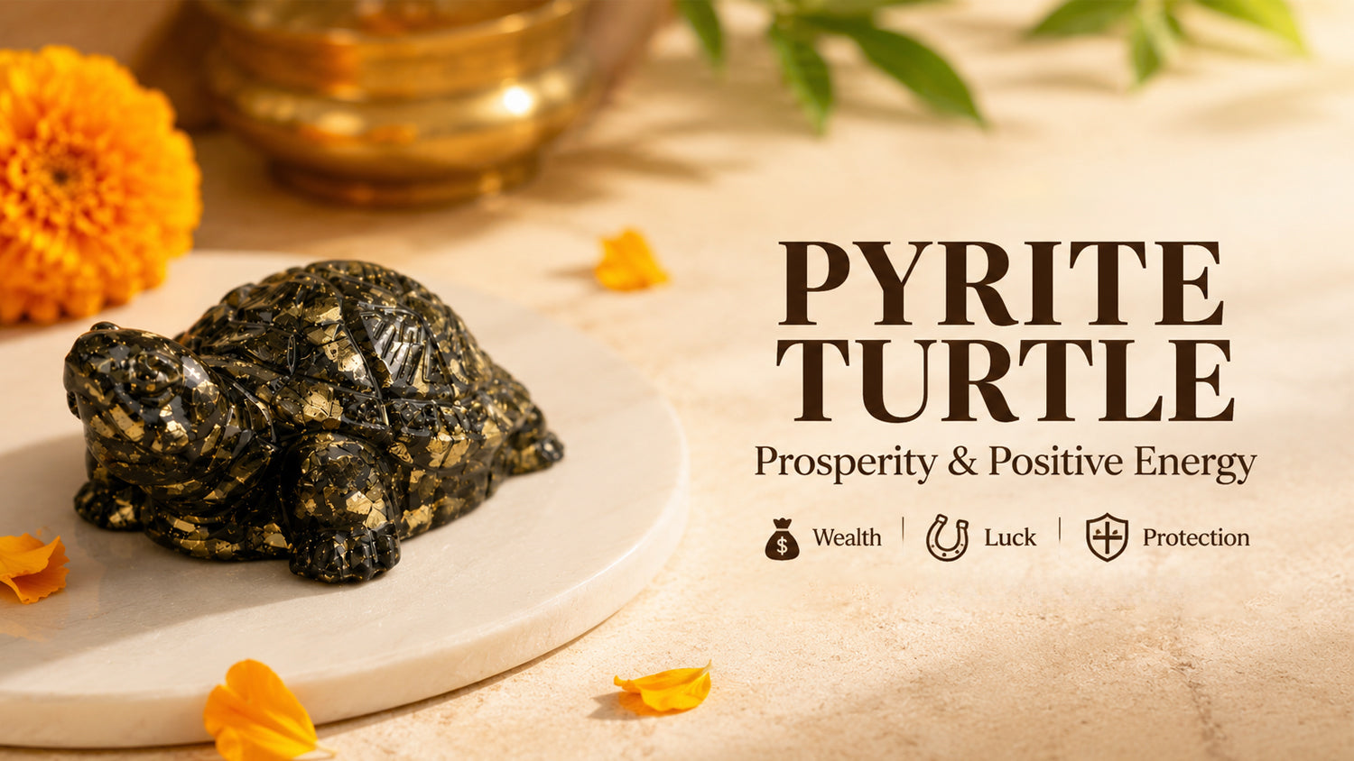 Pyrite Turtle – A Symbol of Prosperity, Luck & Positive Energy