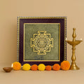 Shree Yantra on Raw Pyrite Frame Gemoraa Talk