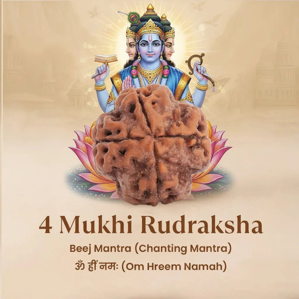 Nepal Origin 4 Mukhi Rudraksha - 17mm to 22mm ( Lab Certified ) Gemoraa Talk