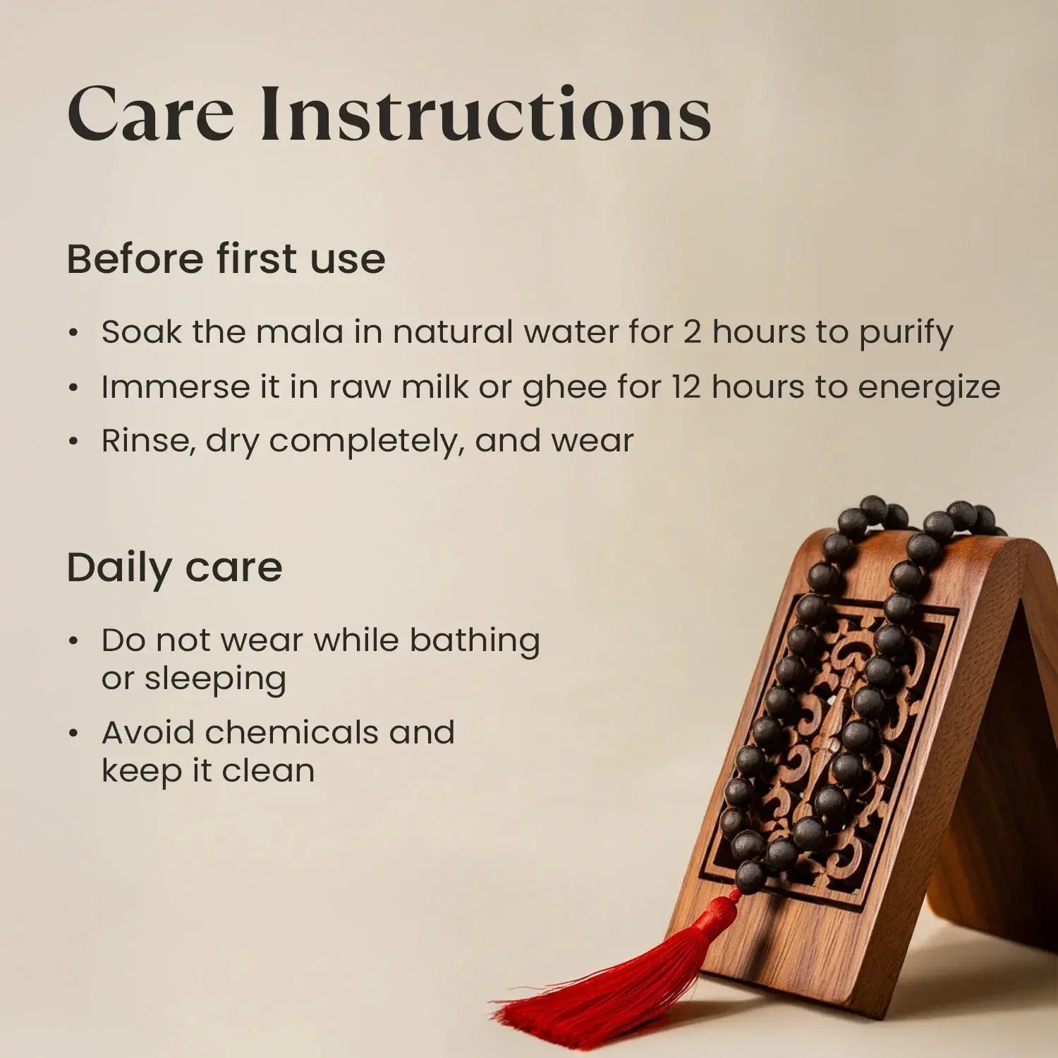 Karungali Malai 8mm – 108+1 Authentic Ebony Wood Beads (lab Certified) Gemoraa Talk