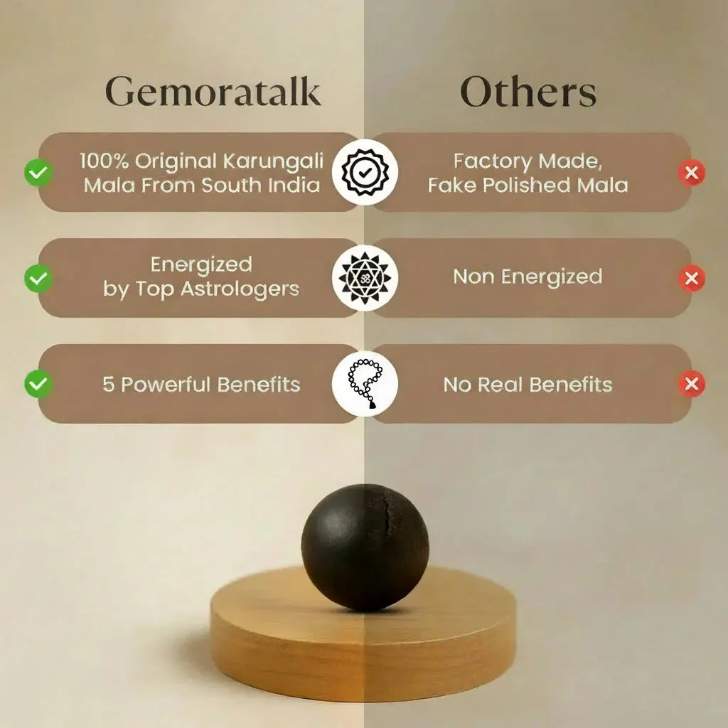 Karungali Malai 8mm – 108+1 Authentic Ebony Wood Beads (lab Certified) Gemoraa Talk