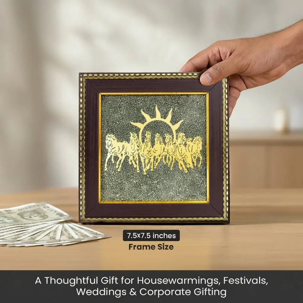 7 Horses on Raw Pyrite Frame Gemoraa Talk