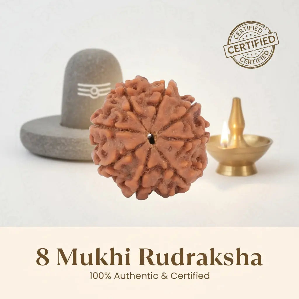Nepal Origin 8 Mukhi Rudraksha - 17mm to 22mm Gemoraa Talk