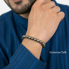 Raw Pyrite Bracelet with FREE Raw Selenite Plate ( Lab Certified ) Gemoraa Talk