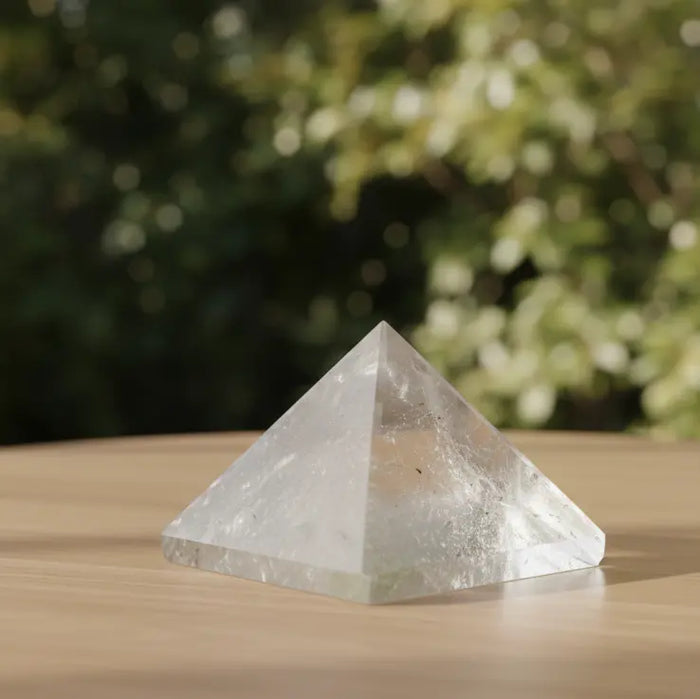 Clear Quartz Pyramid ( Certified Original ) Gemoraa Talk