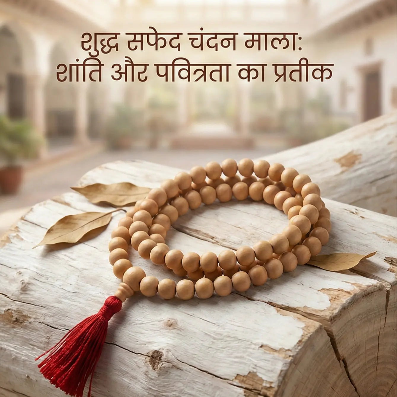 Chandan Mala 108 + 1 Bead ( Lab Certified ) Gemoraa Talk