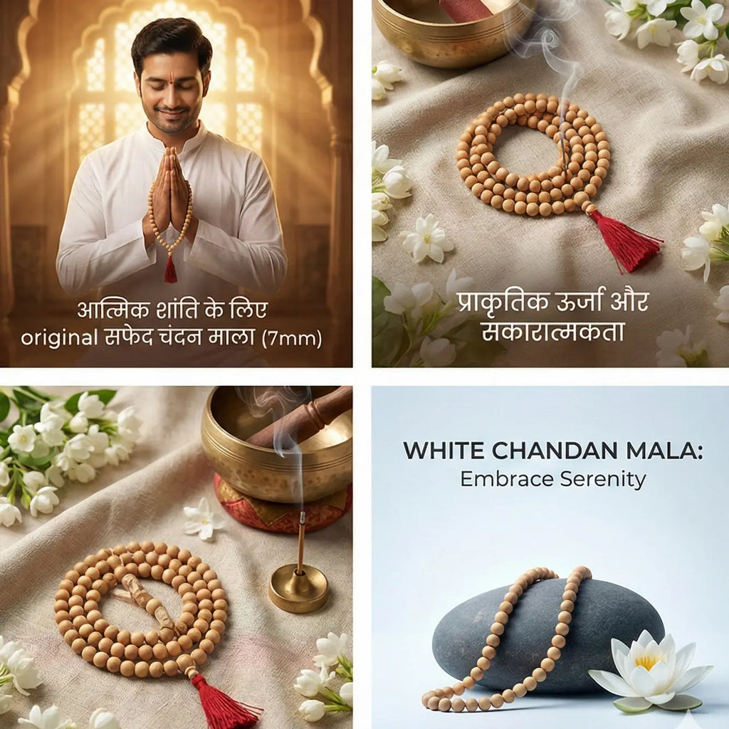 Chandan Mala 108 + 1 Bead ( Lab Certified ) Gemoraa Talk