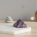 Amethyst Crystal Original Solid Pyramid ( Certified ) Gemoraa Talk