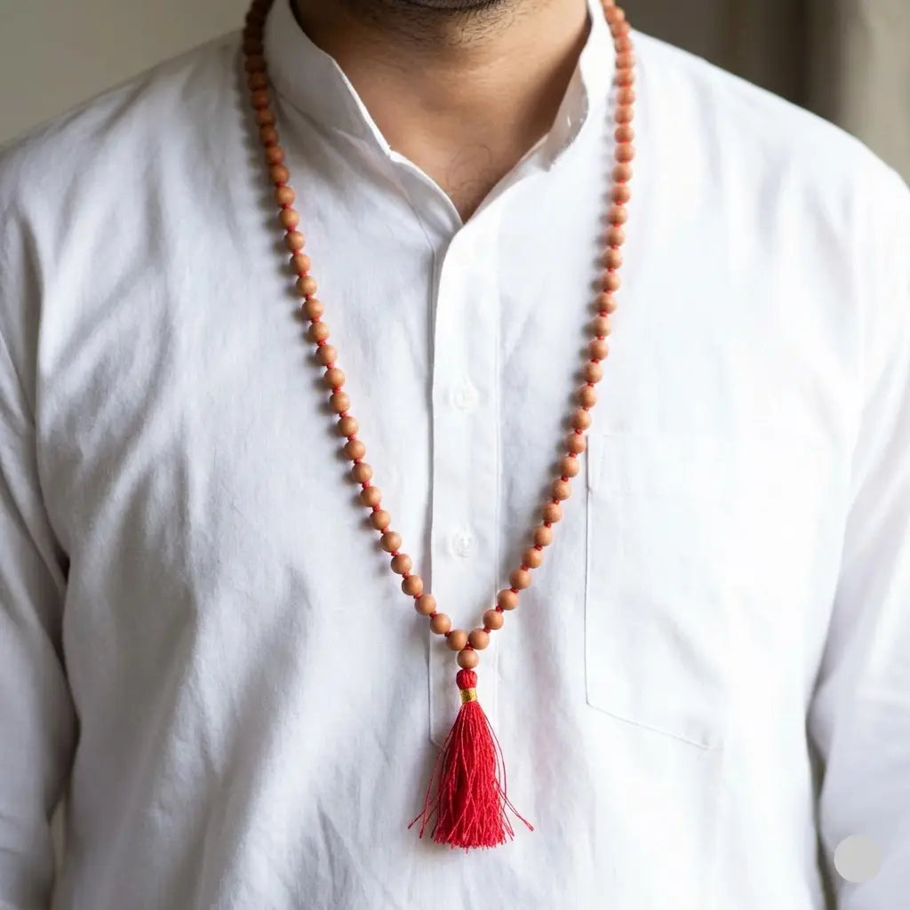 Chandan Mala 108 + 1 Bead ( Lab Certified ) Gemoraa Talk