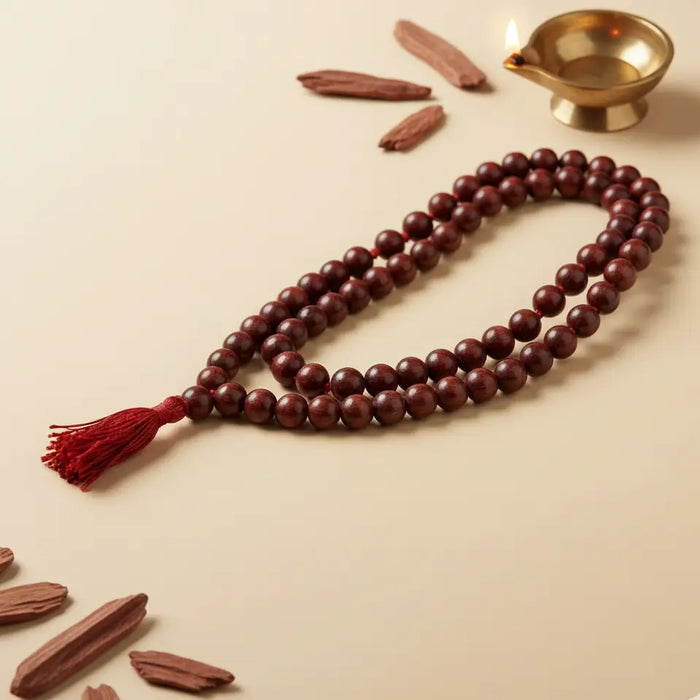 Red chandan Original Mala ( Lab Certified ) Gemoraa Talk