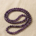 Amethyst Crystal Mala ( Lab Certificate ) Gemoraa Talk