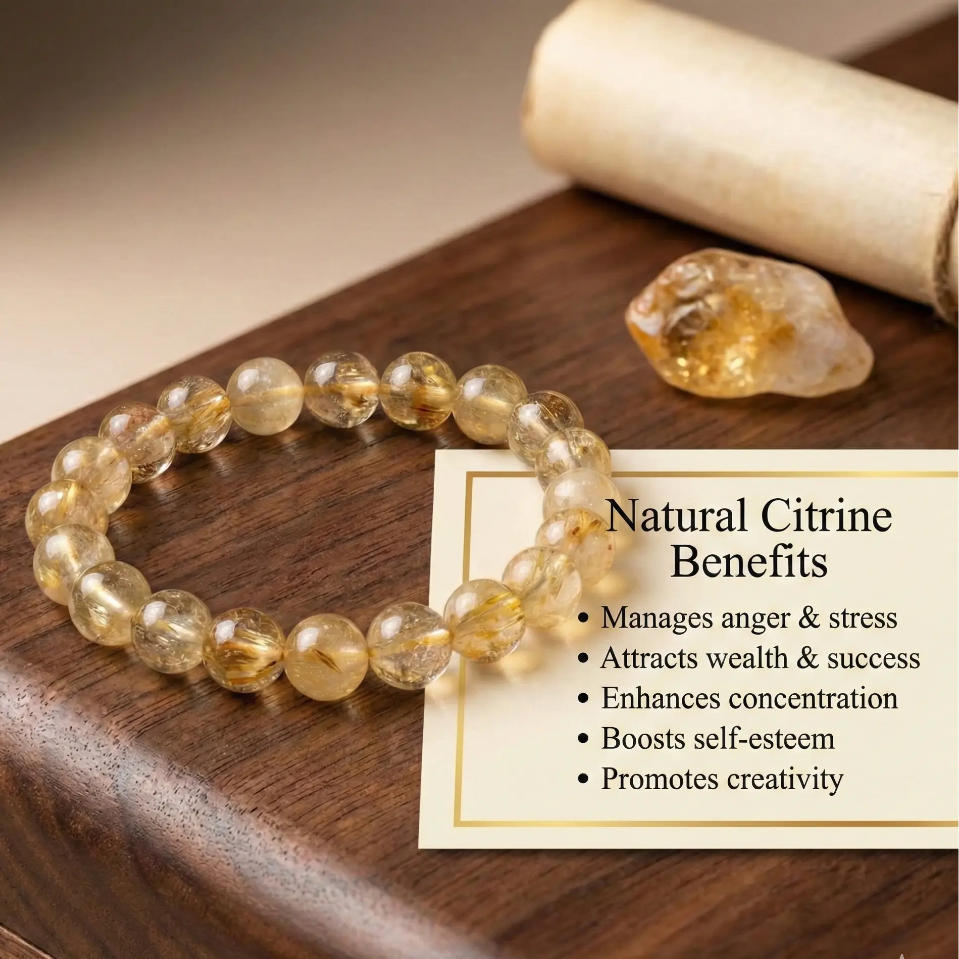 Natural Citrine Bracelet ( Lab Certified ) Gemoraa Talk