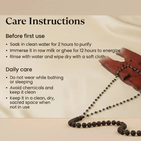 Divya Raksha Rudraksha & Karungali Mala with golden capping  ( Lab certified ) Gemoraa Talk