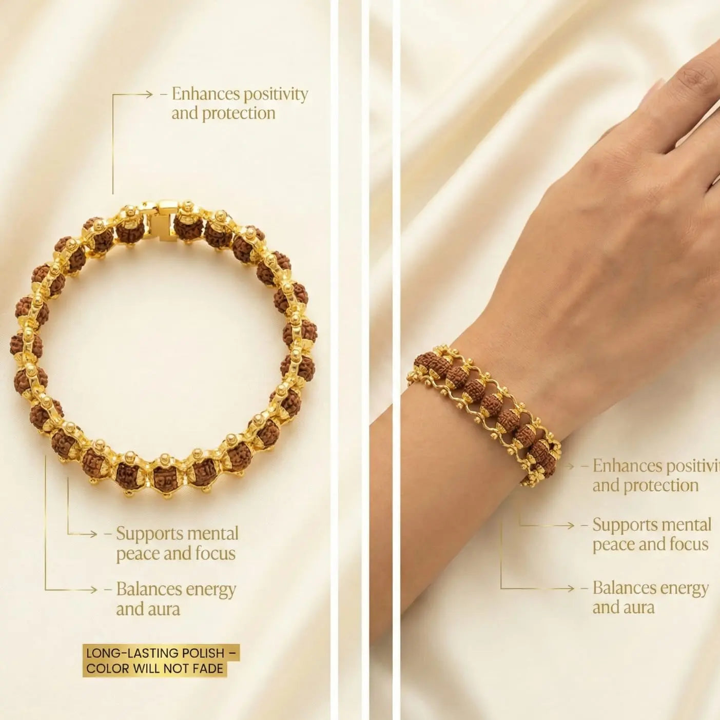 Gold Plated Rudraksh Bracelate Gemoraa Talk