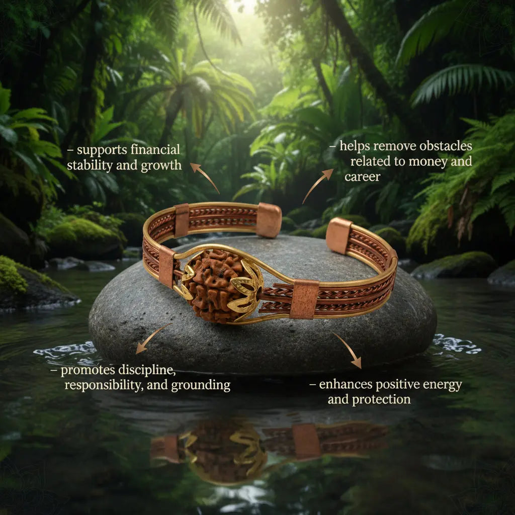 Authentic 7 Mukhi Rudraksha Copper Bracelet Gemoraa Talk