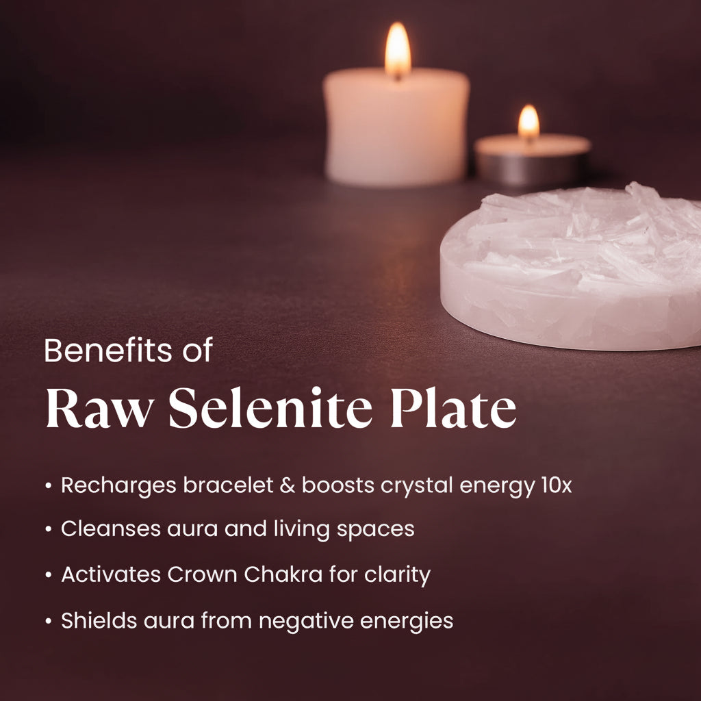 Raw Moroccan Selenite Plate