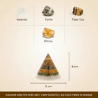 Conical Dhan Yog Pyramid With Selenite Base Gemoraa Talk
