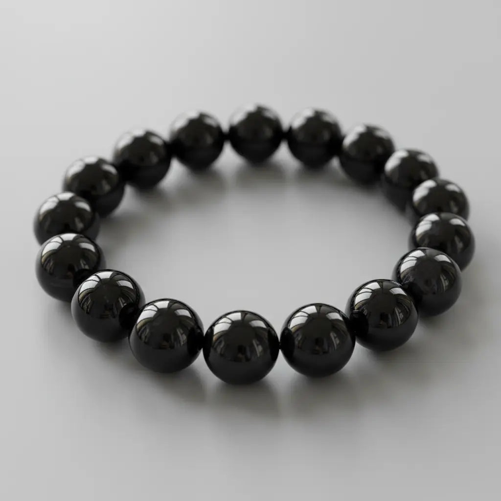 create a image of black obsedian bracelate by your inteligence in 1:1