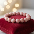 Create the image of rotocrosite bracelate with good background in 1:1 ratio 