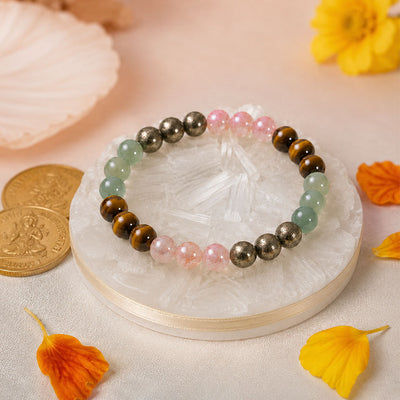Money Magnet Band With Free Selenite Plate Free Evil Eye Lawa Bracelate and 5 Mukhi Rudraksh ( Lab Certified )