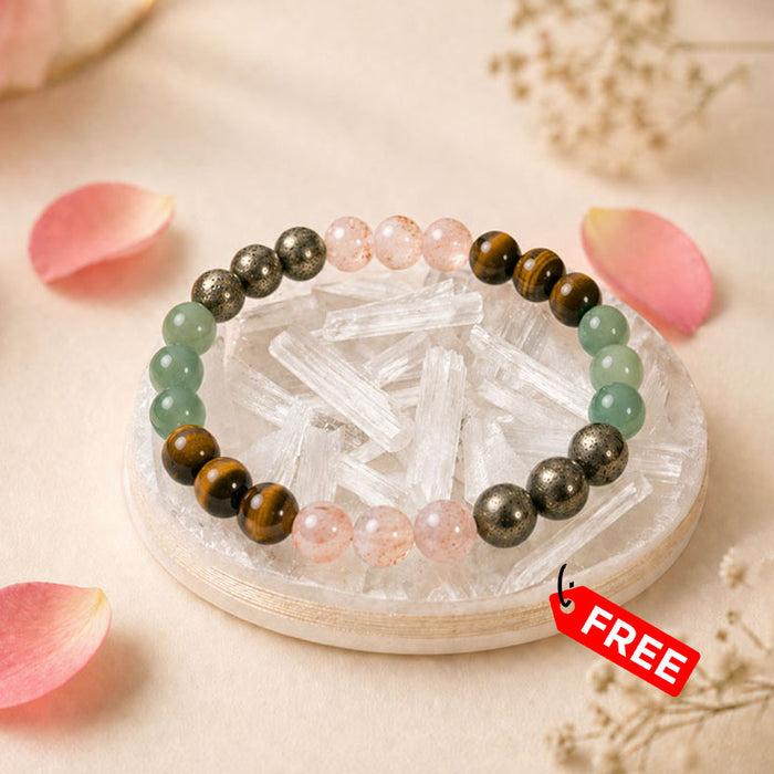 Money Magnet Bracelet With Free Selenite Plate ( Lab Certified )
