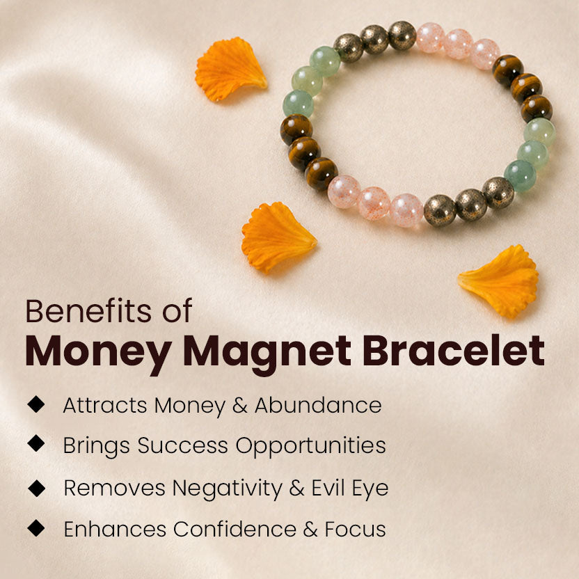 Money Magnet Bracelet With Free Selenite Plate ( Lab Certified )
