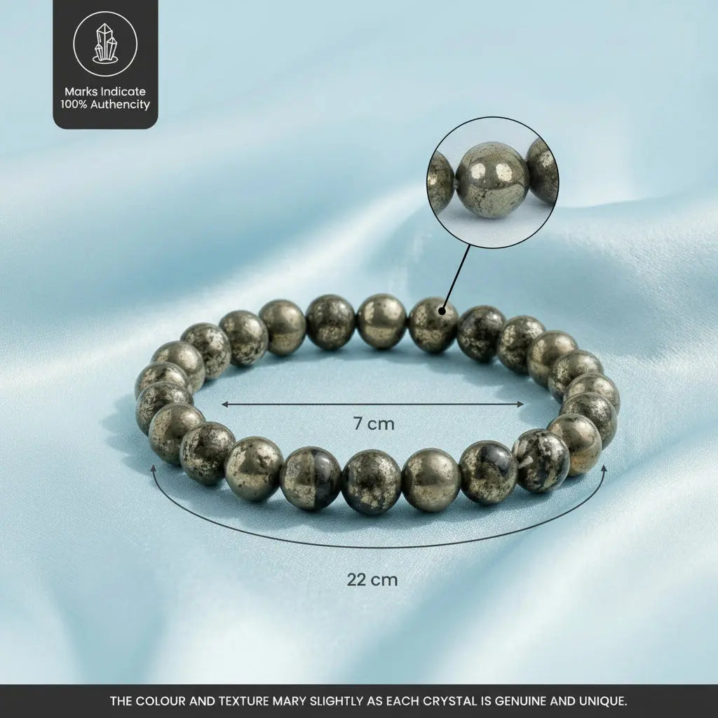 Pyrite Bracelet ( Lab Certified ) Gemoraa Talk