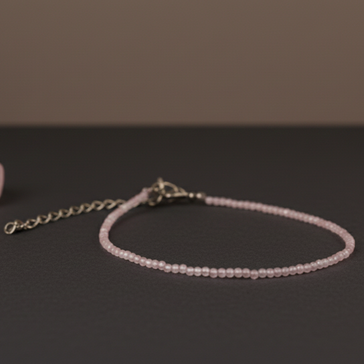 Rose Quartz Anklet